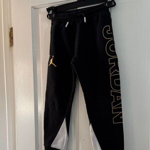Jordan Kids Black and Gold Joggers